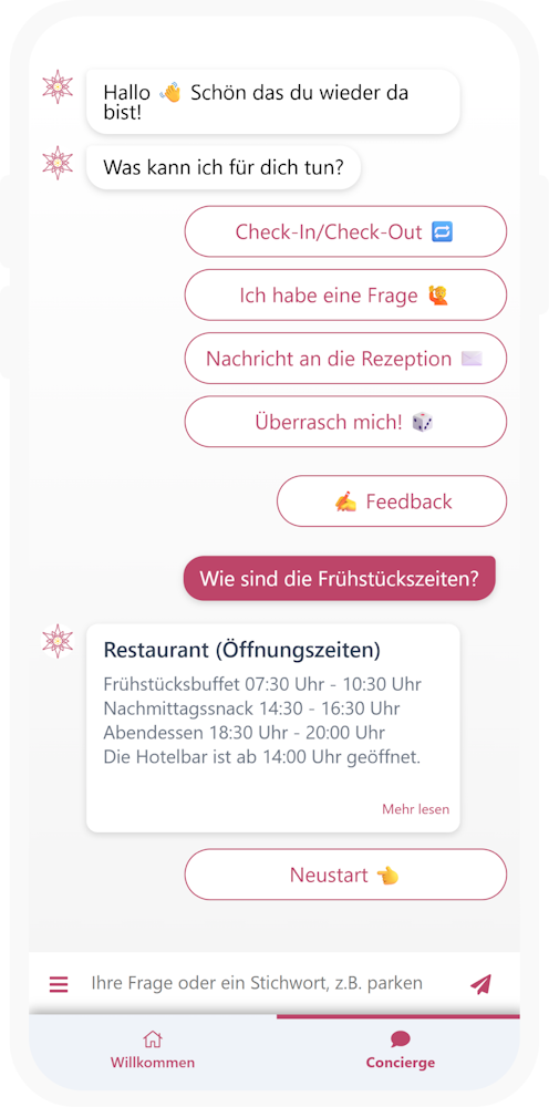 KI-Hotel-Chatbot - Fragen automatisch beantworten