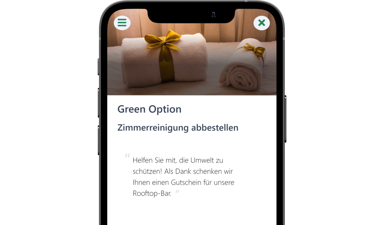 Green Option mit einem Gutschein